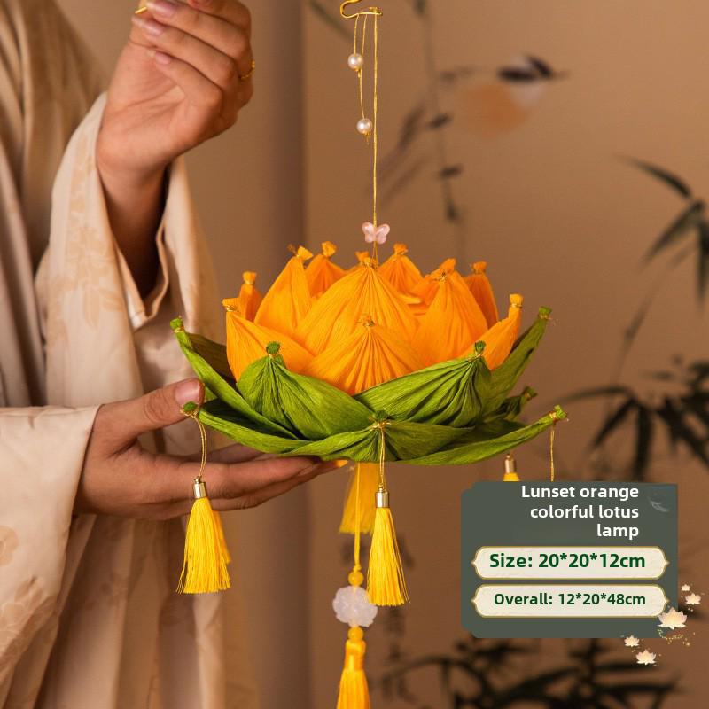 Весенний фестиваль Год Змеи DIY Светящийся Лотос Фонарь Набор – Бумажный Фонарь в Старинном Стиле