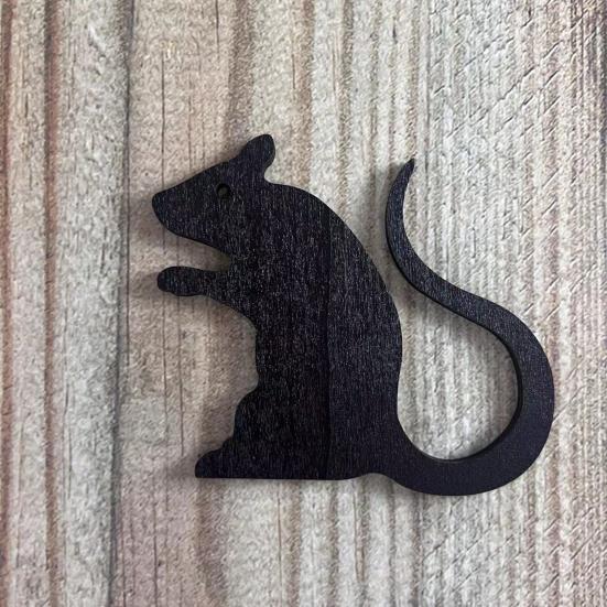3/4Pcs Halloween Black Cat Decor Wooden Cat Silhouette Door Corner Decor Scary
