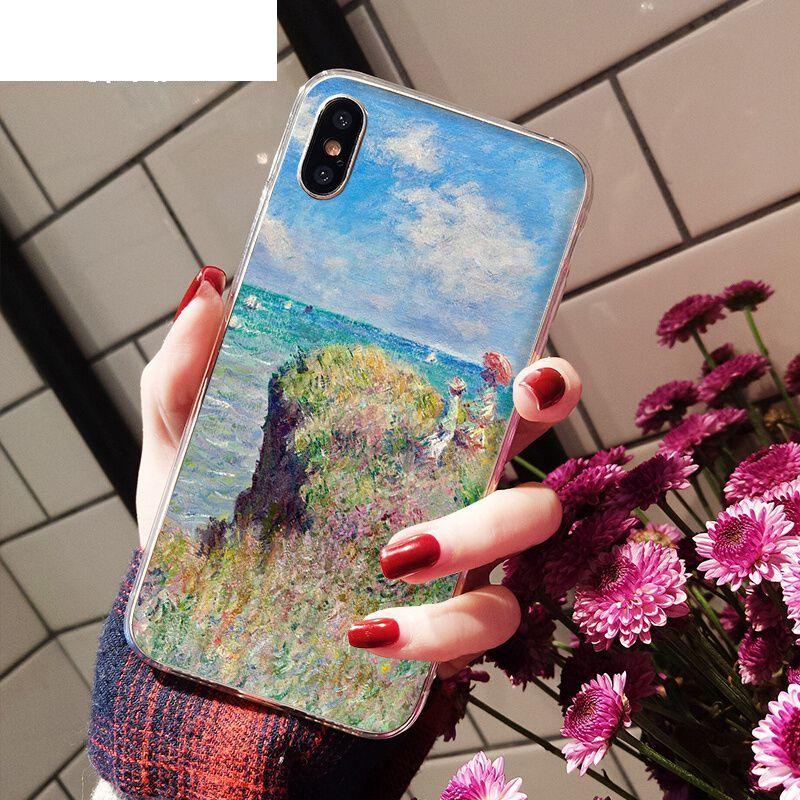 Claude Monet Art Painting TPU Soft Phone Case for Apple iPhone 11 12 13 Pro Max 8 7 6 6S Plus X XS MAX 5 5S SE XR Cellphones