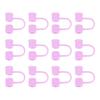 12-Pack Purple Straw Cover Caps, Reusable and Dustproof Silicone Straw Covers for 8mm/0.32" OD Drinking Straws.