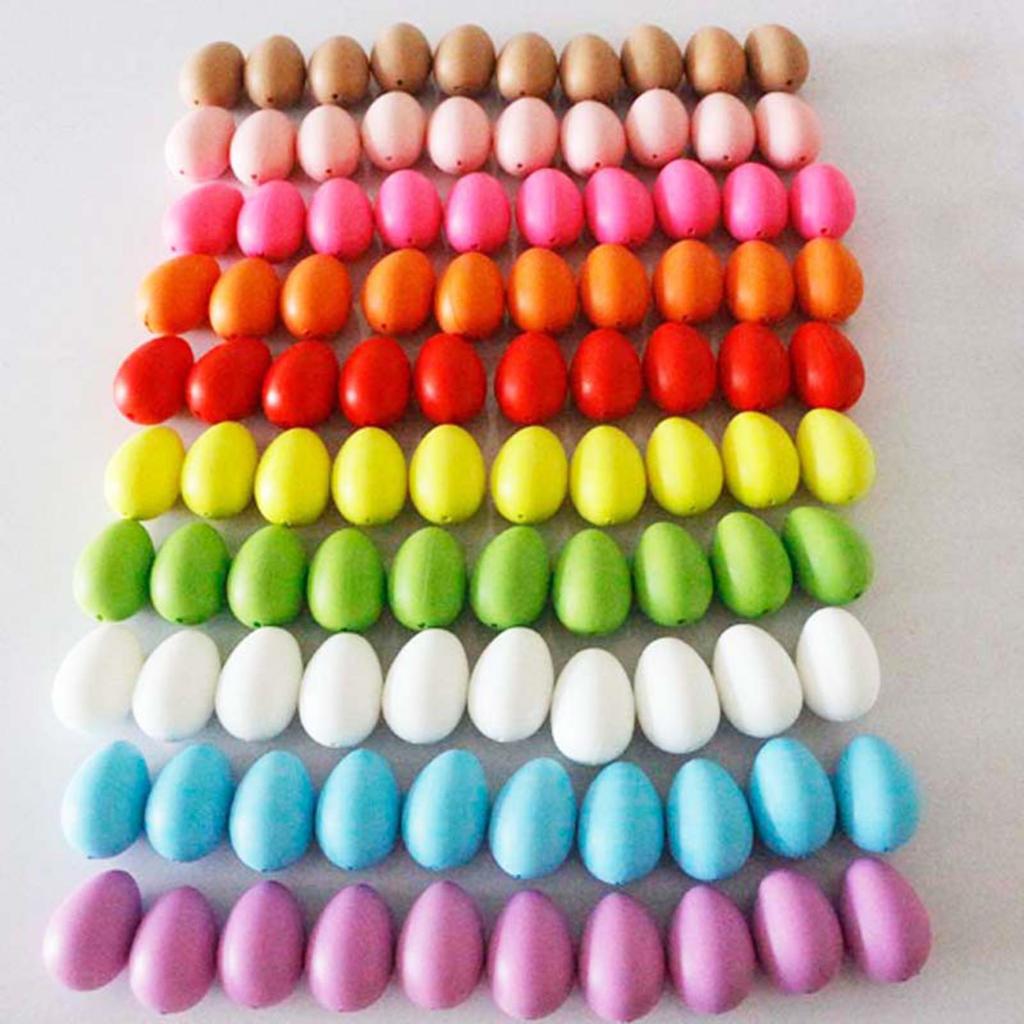 100 шт пасхальные яйца украшения для вечеринок корзины наполнители 2.4 дюйма подвески елочные украшения