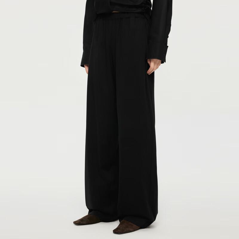 JNBY Women's 2024 Autumn Loose Wide-Leg Pants