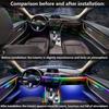For BMW 1 ser E87 E81 E82 E88 2005~2013 Car LED Ambient Lamps Colorful Atmosphere Lights AutoInterior Neon Strip 64 RGB Lighting Neon Lights 4
