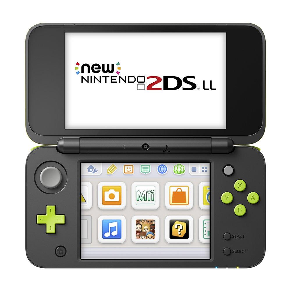 Новая Nintendo 2DS LL Черный x Лайм