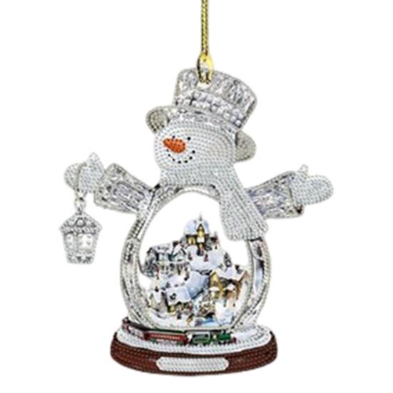 Yousheng Рождественский Снежный Деревенский Дом Украшение Бревенчатая Хижина Дерево Подвесное Украшение Акриловый Подвесной Декор Для Домашней Вечеринки Автомобильный Декор