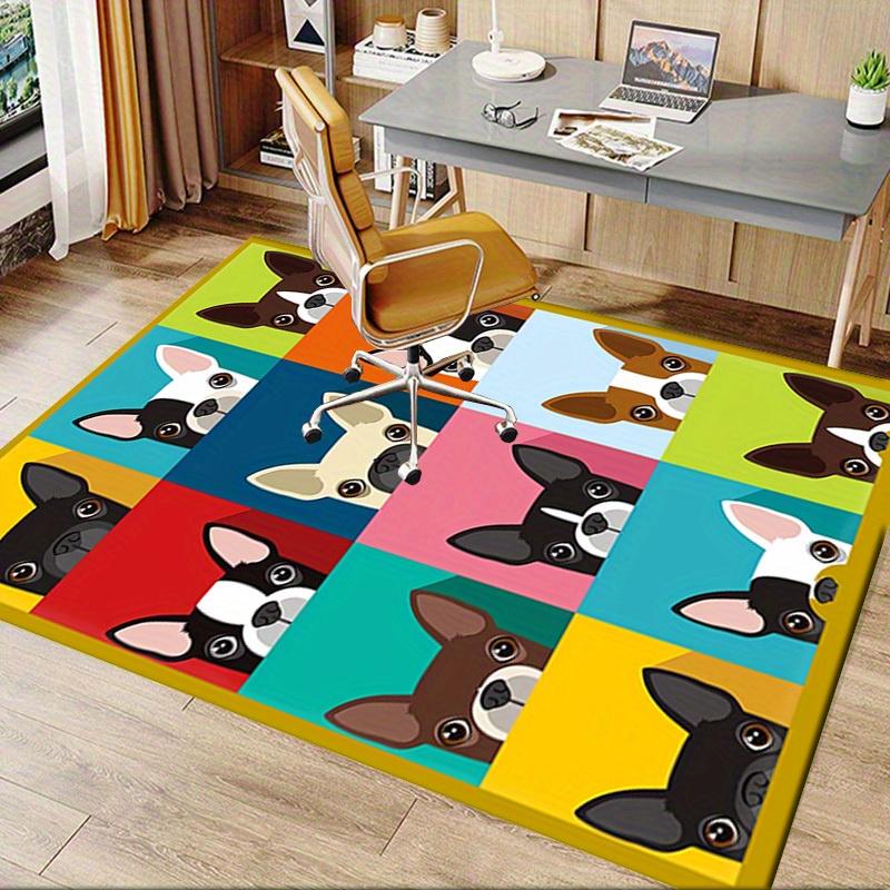 Office Carpet: Pop Art Dog Portrait Sofa Rug, Chair Mat Protection