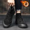 Мужская обувь 2025 зима новая повседневная высокая мартинсы уличная морозостойкая рабочая обувь на толстой подошве утепленные теплые хлопковые ботинки