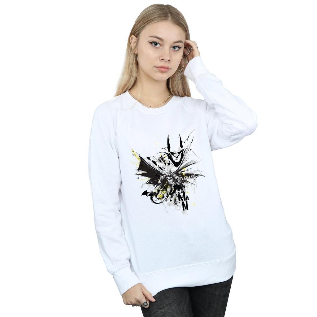 DC Comics Womens/Ladies Batman Batface Splash Sweatshirt
