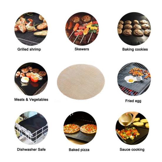 Коврик для гриля для барбекю предотвращает падение еды, равномерно приготовленный на гриле, антипригарный, устойчив к высоким температурам, легко чистится, коврик для гриля