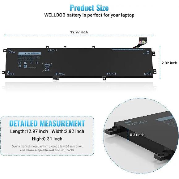 Аккумулятор 6GTPY для Dell XPS 15 9560 9570 9550 7590 P56F001 Precision 5510 5520 5530 5540 M5520 M5510 Замена Vostro 7500 7590