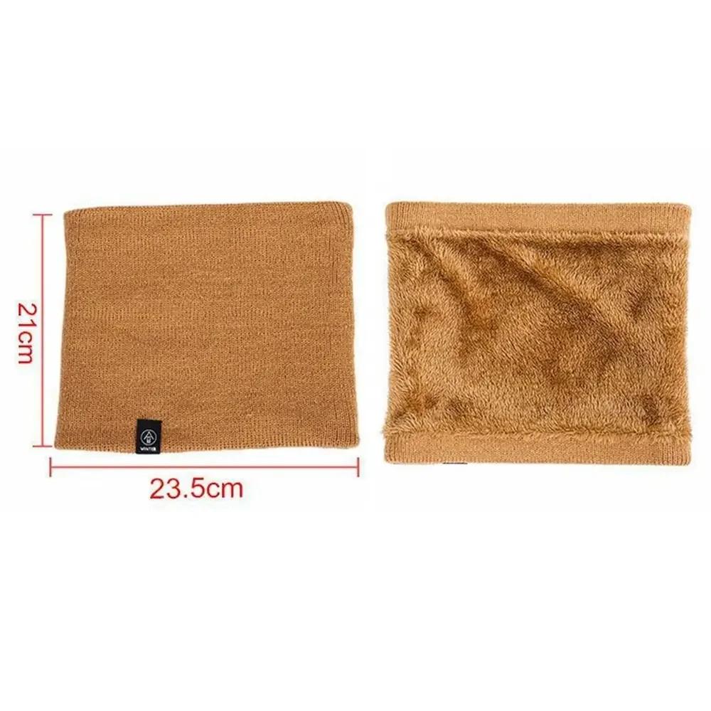 Unisex Thermal Knitted Neck Gaiter Winter Sport Scarf Windproof Face Cover For Skiing Running Cycling Cold Weather Outdoor