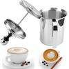 Manual Milk Frother Milk Foam Mesh Coffee Foamer Kitchen Tools Coffee Mixer Double Mesh Milk Creamer 400/800ML Stainless Steel