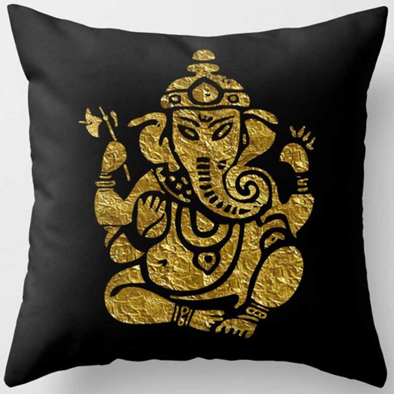 Черно-желтая квадратная наволочка, украшение для дома, чехол для автомобильного дивана 45 см * 45 см