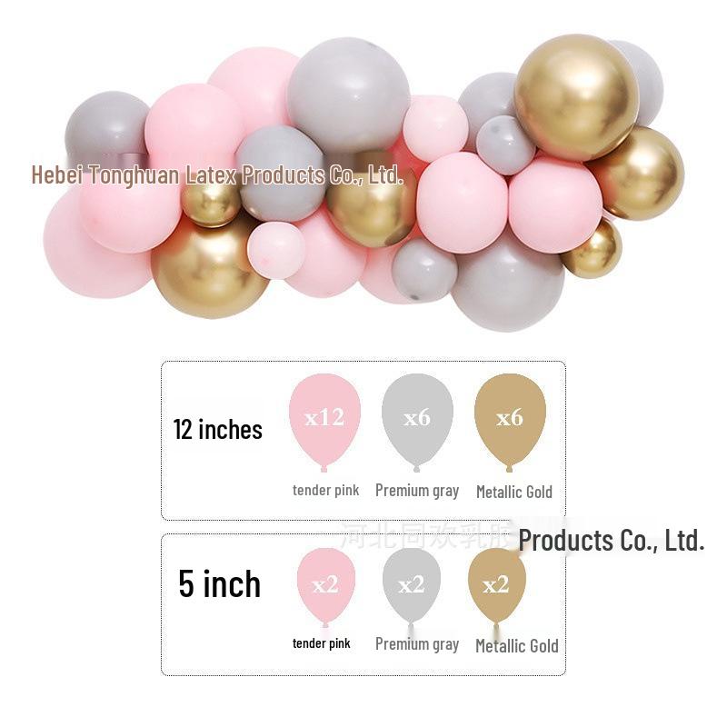 New Year Matte Glitter Metallic Latex Balloon Set for Decorative Photo Atmosphere