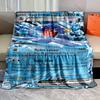 Pokémon Cards Garchomp Printed Blanket Cartoon Flannel Fluffy Soft Blanket for Adult Kids Plush Sofa Bed Car Camping for Gifts