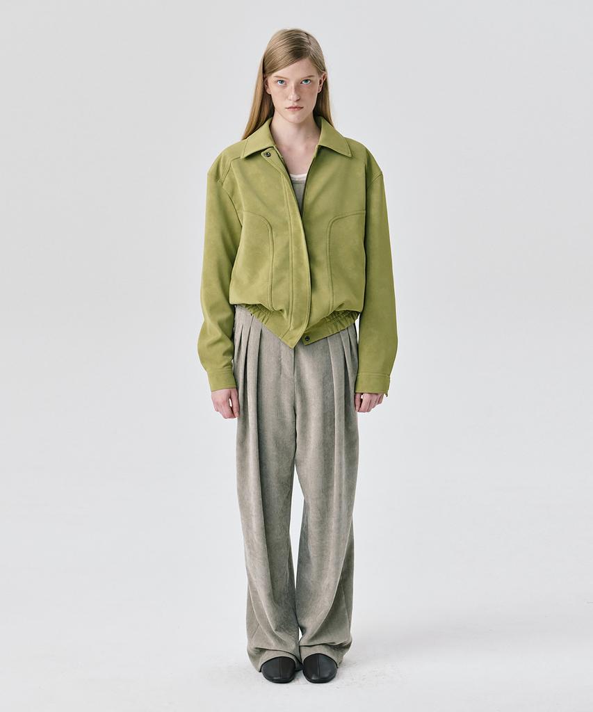 Wnderkammer Soft Suede Seam Jumper_Olive