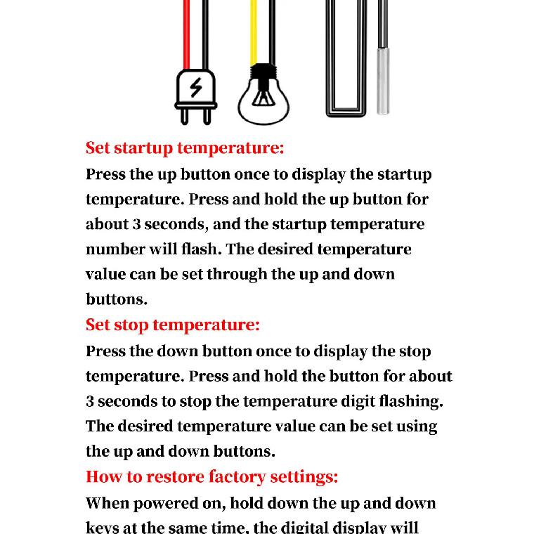 W3001 110V 220V 12V 24V Digital Temperature Controller Thermostat Thermoregulator Aquarium Incubator Water Heater Temp Regulator