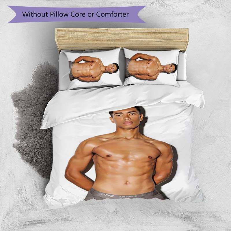 3pcs Jude Bellingham pattern bedding set duvet cover set includes duvet cover &pillowcases,perfect all season bedroom decoration&gift