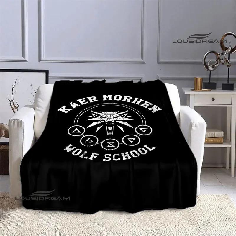 W-Witcher game Printing blanket Flange Warm blanket picnic blanket Home travel blanket bed linings Birthday Gift  picnic blanket