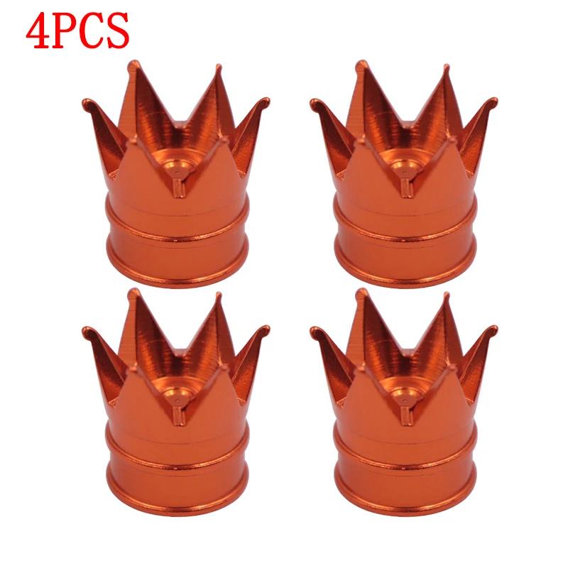 1/4PCS Creative Crown Aluminum Car Wheel Tyre Tire Air Valve Stem Cap Dust Cover Car Styling Decorative Auto Exterior Decoration Valve Stems 1