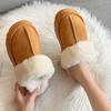 Fashion Winter Women Home Slippers Fluffy Fuzzy House Slippers Plush Indoor Non-slip Cotton Shoes Women Fashion Comfortable Slides Women