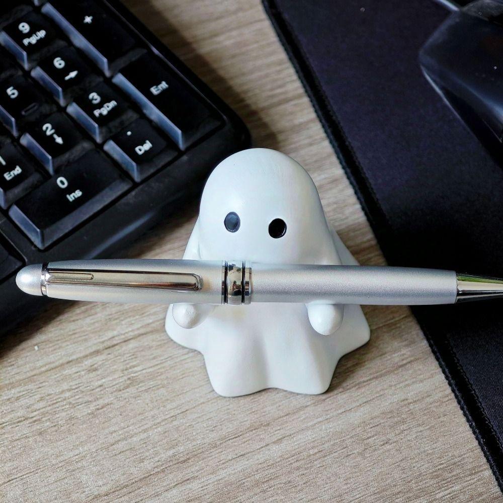 Funny Ghost Pen Holder Creative Little Ghost Statue Crafts Halloween Ghost Figurine Stationery