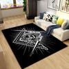 Masonic Carpet Freemason Illuminati Ring Area Rug Large,Carpet All Seeing Eye Rugs Carpets for Living Room,Fitness Pet Floor Mat