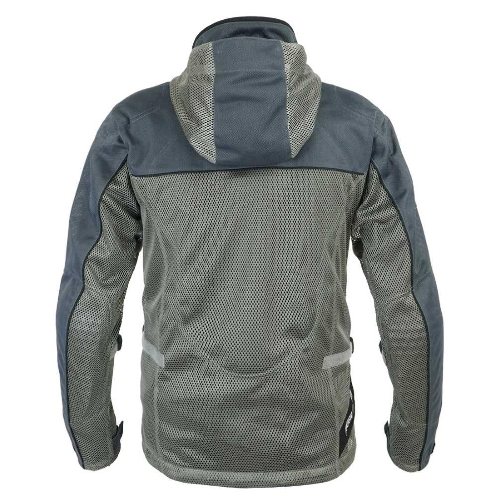 ROUGH&ROAD Мотоциклетная парка с прямым воздушным сетчатым слоем FP RR7352 Цвет: Gunmetal Gray Размер: L - Защитная одежда для езды с защитой груди, плеч, локтей и позвоночника