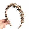 Satins Material Rhinestones Toothed Headband Adjustable Non-slip Hair Band  Daily