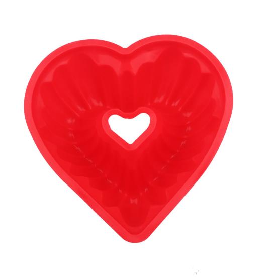 1Pc/2Pcs Heart Cake Pan 8 Inch Silicone Nonstick Heart Cake Molds Cheesecake Chocolate Cake Baking Tray for Making Wedding Valentine's Day Cakes