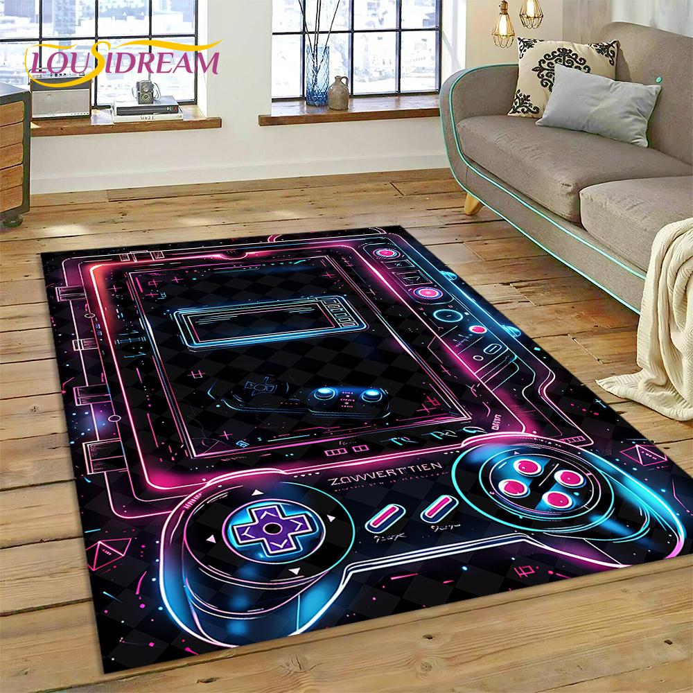 Retro GamePad Games Console Game Boy Cartoon Carpet Rug for Bedroom Living Room Home Sofa Decoration,kids Large Decor Floor Mat