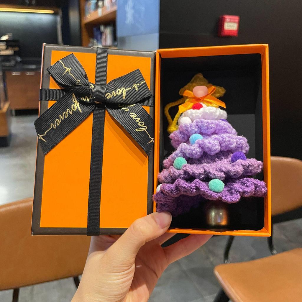 Международная пряжа Крючком Мини Рождественская елка Украшение для автомобиля Подарок