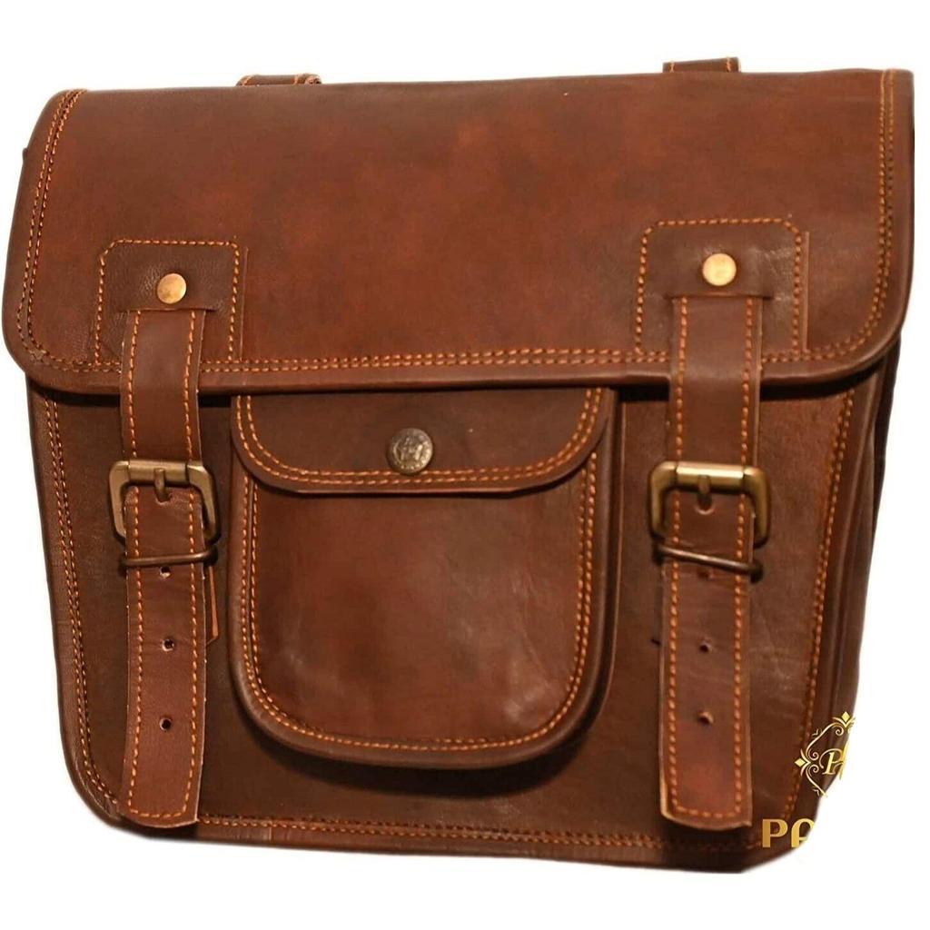 Кожаный комбинированный комплект 9x11 для седельной сумки мотоцикла, ДВЕ коричневые боковые сумки, кофры