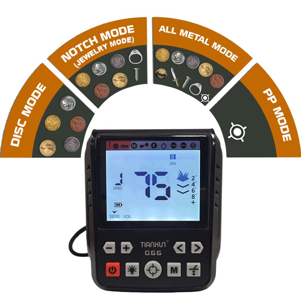 Профессиональный метаадетектор G66 Профессиональный пинпоинтер Gouden Детектор Gouden Hoge Gevoeligheid Schatradar Detectoren