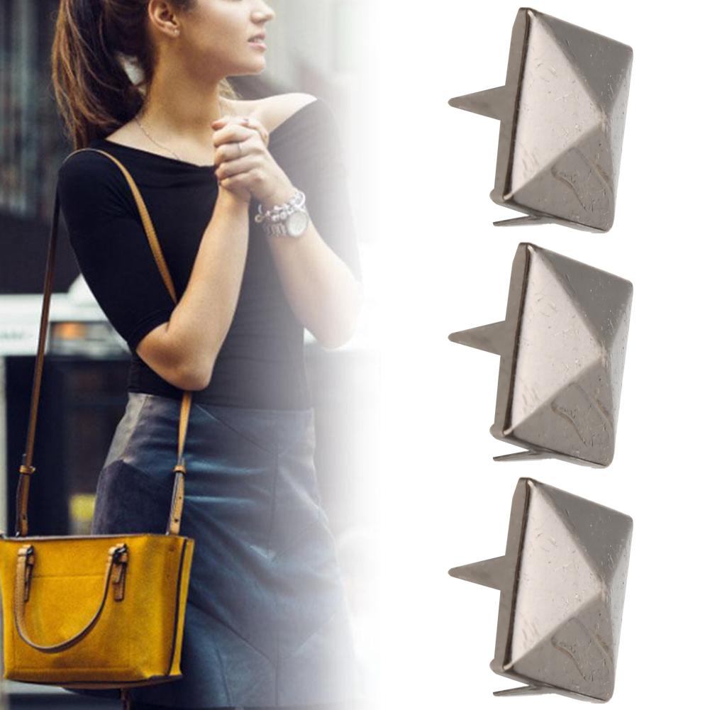 100pcs Pyramid Punk Rivets 4 Claw Metal Studs for Bracelets Clothing Shoes Handbag