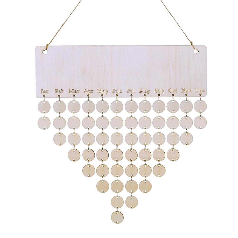 Wooden Birthday Reminder Board Creative Family Decorative Calendar Ornament