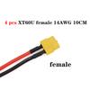 Разъем XT60 Папа Мама Силиконовый Провод 14AWG Луженая Медь 10см Пара для RC Lipo Аккумулятора Дрона FPV Машины Лодки Зарядного Устройства DIY