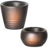 Ceramic Arte Buddhist Altar Set, Bizen-Blown Buddhist Rice Bowl & Teacup, Made In Japan, Small, Miniature Ceramic Buddhist Altar Set, Perfect for