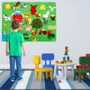 Farm Animals Felt Story Board Set Storytelling Early Learning Interactive Play Kit Wall Hanging Puzzle Toys for Toddlers Gifts