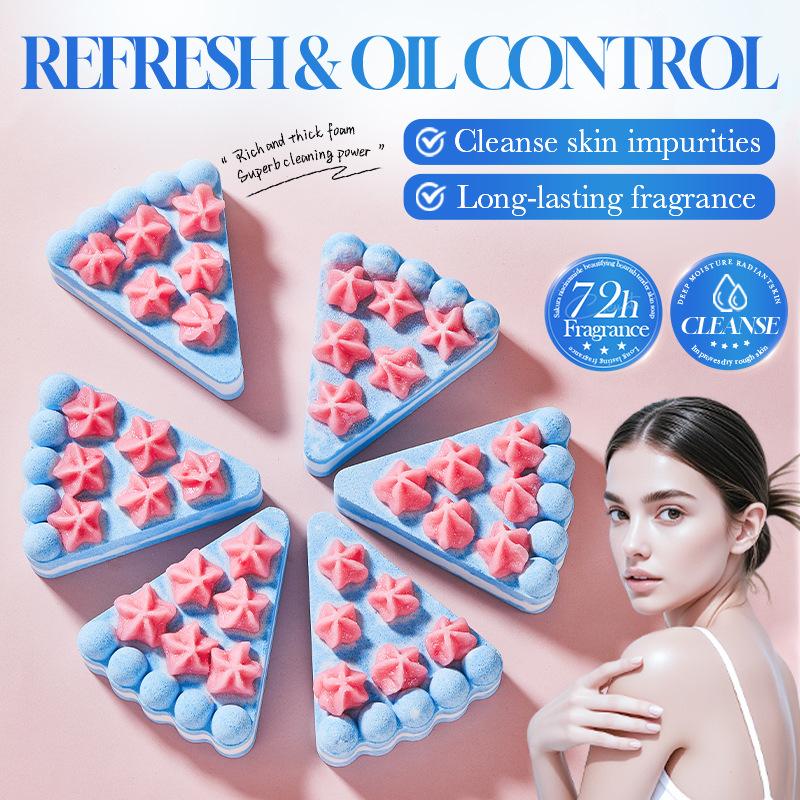 Треугольная Торт-Бомбочка для Ванны 105г - Увлажняющая, Стойкий Аромат, Смягчающая Кожу, Веселое Дополнение для Ванны