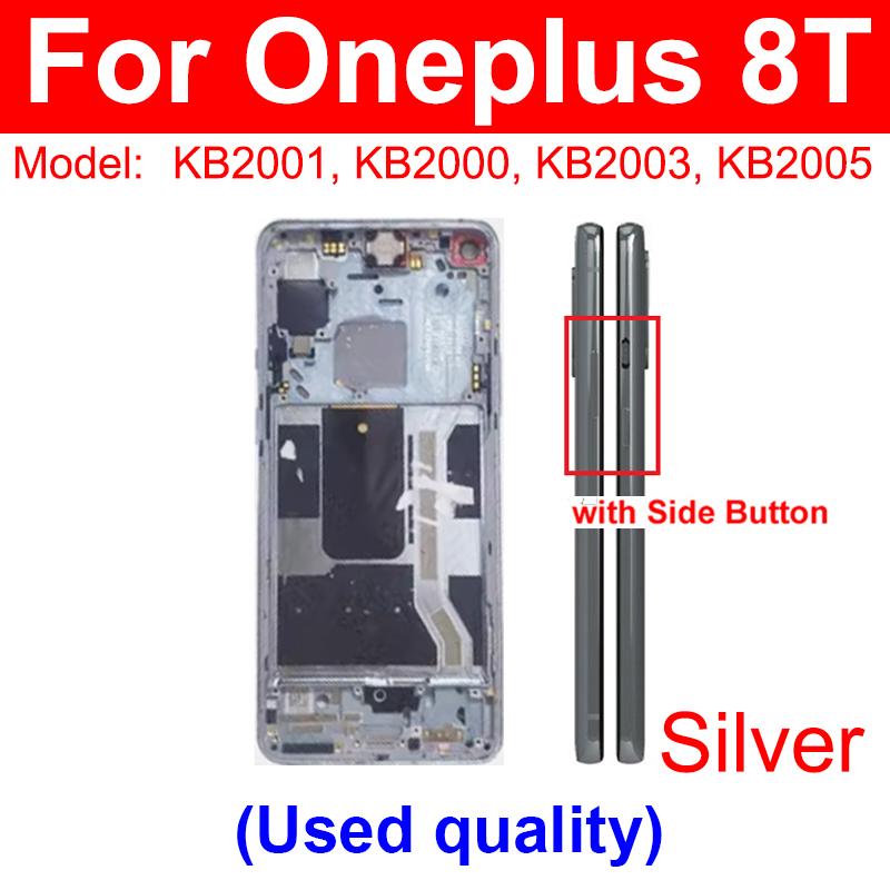 Для OnePlus Oneplus 1+ 8 8T 8 Pro 8Pro Средняя рамка корпуса Средняя рамка корпуса с боковыми кнопками Замена