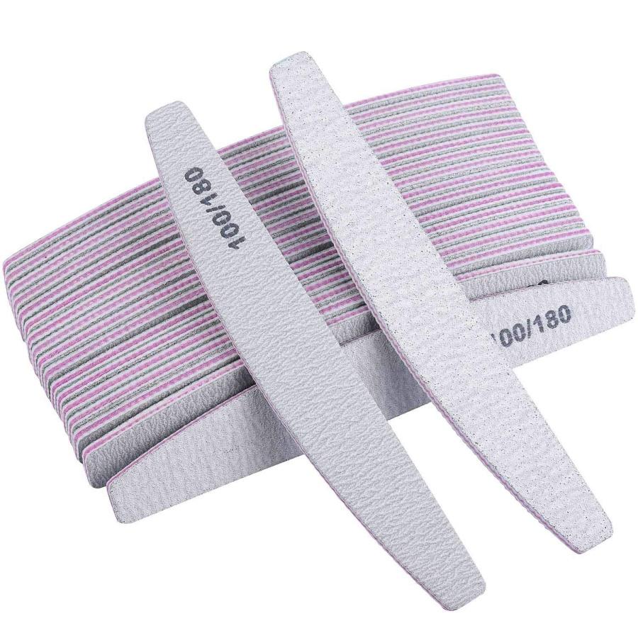 5pcs/10pcs/25pcs /Lot Professional Nail File Reusable Double Sided Emery Board(100/180 Grit) Nail Styling Manicure Tool
