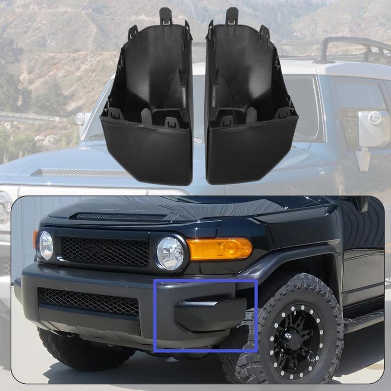 2pcs Matte Black Front Bumper Corner End Cap Pad for Toyota FJ Cruiser 2007 2008 2009 2010 2011-2014 Version 52422-35060