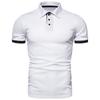 Men's Short Sleeve Polo Shirt Lapel Collar Solid Golf Clothing Men Casual Button Polo Shirts