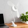 Universal Clip-On Desk Fan with LED Light, Wide Voltage, Multiple Plug Options, 1.2m Cable