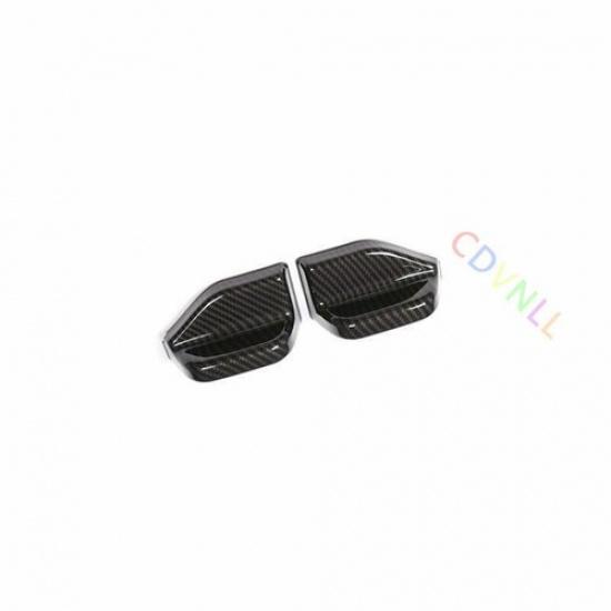 ABS Carbon Fiber Seat Belt Adjustment Cover Trim 2PCS For Benz GLA CLA 2013-2019