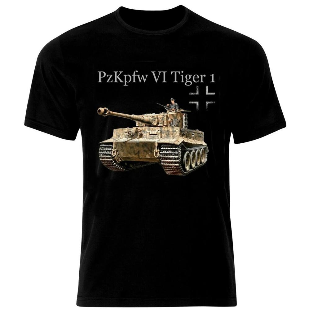 Футболка Military Armour PzKpfw VI Panzer Tiger 1 Tank, летняя хлопковая футболка с коротким рукавом и круглым вырезом, мужская футболка, новая модная уличная одежда