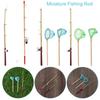 Micro Landscape Dollhouse Decoration Doll Accessories Fish Pole Trammel Net Miniature Fishing Rod