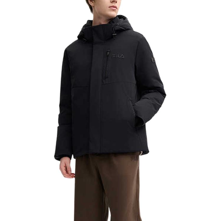 Новая мужская пуховая куртка FILA SS25 HERITAGE, цвет «Реактивный черный» F11M518902F-BK