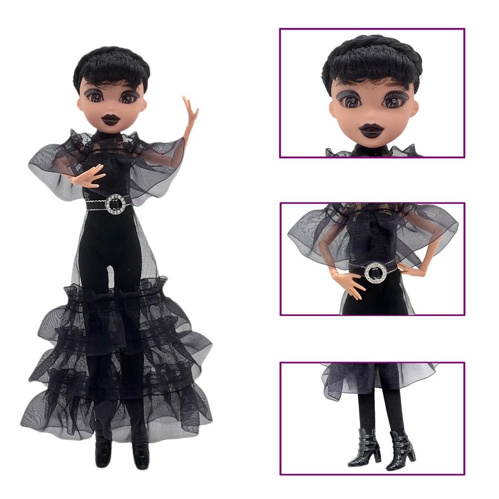 25 см Wednesday Addams Милая фигурка Детские игрушки Семейка Аддамс Аниме BJD Кукла Украшение комнаты DIY Модель Подарки на день рождения